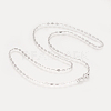 Rhodium Plated 925 Sterling Silver Mariner Link Chain Necklaces STER-L059-10P-2