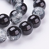 Spray Painted Crackle Glass Beads Strands CCG-Q002-10mm-11-3
