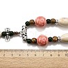 Ethnic Style Alloy & Porcelain Ceramic Beads Pendant Tassel Y Necklaces LS-NJEW-D308-03A-3