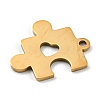Golden Plated 304 Stainless Steel Pendants STAS-L271-01G-04-2