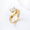 304 Stainless Steel Glass Finger Rings LS-MD8256-2-1