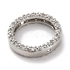 Rack Plating Brass with Cubic Zirconia Bead Frame KK-S406-09B-P-2