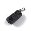 Natural Black Tourmaline Pendants G-F739-01P-5