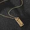304 Stainless Steel Number 11:11 Pendant Necklaces NJEW-NH0002-01G-03-4
