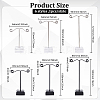 2 Sets 2 Styles T-Bar Iron Earring Display Stand Holder EDIS-FG0001-57-2