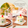 Foldable Transparent Plastic Single Cake Gift Packing Box CON-WH0084-42A-8