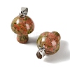 Natural Unakite Pendants GG-CBAA0EE-05P-01-2