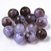Transparent Crackle Acrylic Beads CACR-N003-04B-01-1