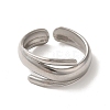 304 Stainless Steel Open Cuff Ring RJEW-C068-03E-P-2