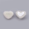 Faux Mink Fur Covered Cabochons WOVE-F021-05S-08-2