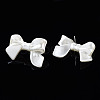 Spray Painted CCB Plastic Bowknot Stud Earring Findings CCB-Q091-07A-2