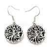 Alloy Tree of Life Dangle Earrings with Glass for Women EJEW-C061-02AS-2
