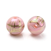 UV Plating Rainbow Iridescent Acrylic Beads PACR-E001-02D-3