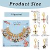 18Pcs Alloy Enamel Sakura Bee Pendant Decorations HJEW-PH01532-2
