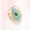 Natural Amazonite Cuff Rings GG-CBA5FCC-03G-08-2