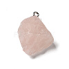 Raw Rough Natural Rose Quartz Pendants G-A028-01D-3