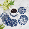 CRASPIRE 8Pcs 8 Style Silicone Cup Mats AJEW-CP0001-77-5