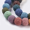 Natural Lava Rock Round Beads Strands G588-3