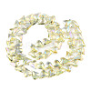 Electroplate Transparent Glass Beads Strands EGLA-N002-44-02-2