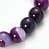 Natural Striped Agate/Banded Agate Beaded Stretch Bracelets X-BJEW-Q692-03C-2