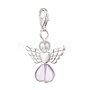 Heart Angel Acrylic Pendant Decorations HJEW-JM02538-02-3