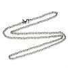 304 Stainless Steel Cable Chain Necklace NJEW-S420-007C-P-3