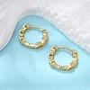 Brass Micro Pave Cubic Zirconia Huggie Hoop Earrings EJEW-K083-34G-B-5