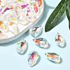 Glass Pendants GLAA-22X13-28AB-5