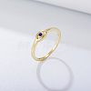 Evil Eye 925 Sterling Silver Micro Pave Cubic Zirconia Finger Rings for Women FS-WG42376-05-1