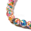 Synthetic Turquoise Dyed Camouflage Beads Strands X-G-E594-24N-A-4