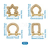 4Pcs 4 Style Brass Micro Pave Clear Cubic Zirconia D-Ring Anchor Shackle Clasps ZIRC-PJ0001-02-7