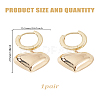 1 Pair Brass Hoop Earrings EJEW-LP0007-123G-2