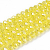 Electroplate Glass Beads Strands X-EGLA-A034-T8mm-B21-1