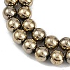 Electroplated Synthetic Magnetic Hematite Beads Strands G-G174-L01-03-3