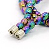 Trendy Unisex Magnetic Synthetic Hematite Barrel Beaded Necklaces NJEW-O011-01C-3