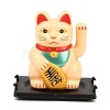 ABS Plastic Solar Powered Maneki-neko Figurines DJEW-B017-01B-02-2