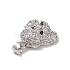 Brass Micro Pave Cubic Zirconia Pendants KK-M240-12G-4