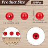 Spray Painted Round Natural Schima Wood Beads WOOD-PA0001-81B-01-2