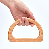 CHGCRAFT 4Pcs 2 Styles Wooden Bag Handle WOOD-CA0001-29B-3