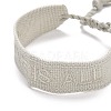 Word Love Is All Polycotton(Polyester Cotton) Braided Bracelet with Tassel Charm LS-BJEW-F429-05-2