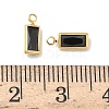 Brass Glass Charms KK-Z136-13G-03-3