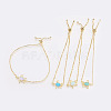 Adjustable Brass Bolo Bracelets BJEW-L618-02G-1