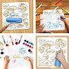 PET Hollow Out Drawing Painting Stencils DIY-WH0405-0008-4