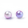 Rainbow Acrylic Imitation Pearl Beads OACR-R065-12mm-A13-2