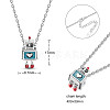 SHEGRACE Rhodium Plated 925 Sterling Silver Pendant Necklaces JN977A-2