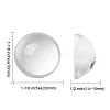 Transparent Half Round Glass Cabochons GGLA-R027-30mm-2