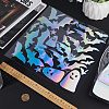 Gorgecraft 3 Sheets 3 Styles Halloween Laser PVC Waterproof Car Stickers DIY-GF0007-24-3