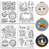 4 Sheets 11.6x8.2 Inch Stick and Stitch Embroidery Patterns DIY-WH0455-224-1