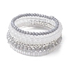 Non-magnetic Synthetic Hematite Bead & Glass Bangle Making BJEW-JB10989-1