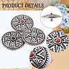 12 Sets 3 Colors Zinc Alloy Decorative Rivets BUTT-GF0001-21-7